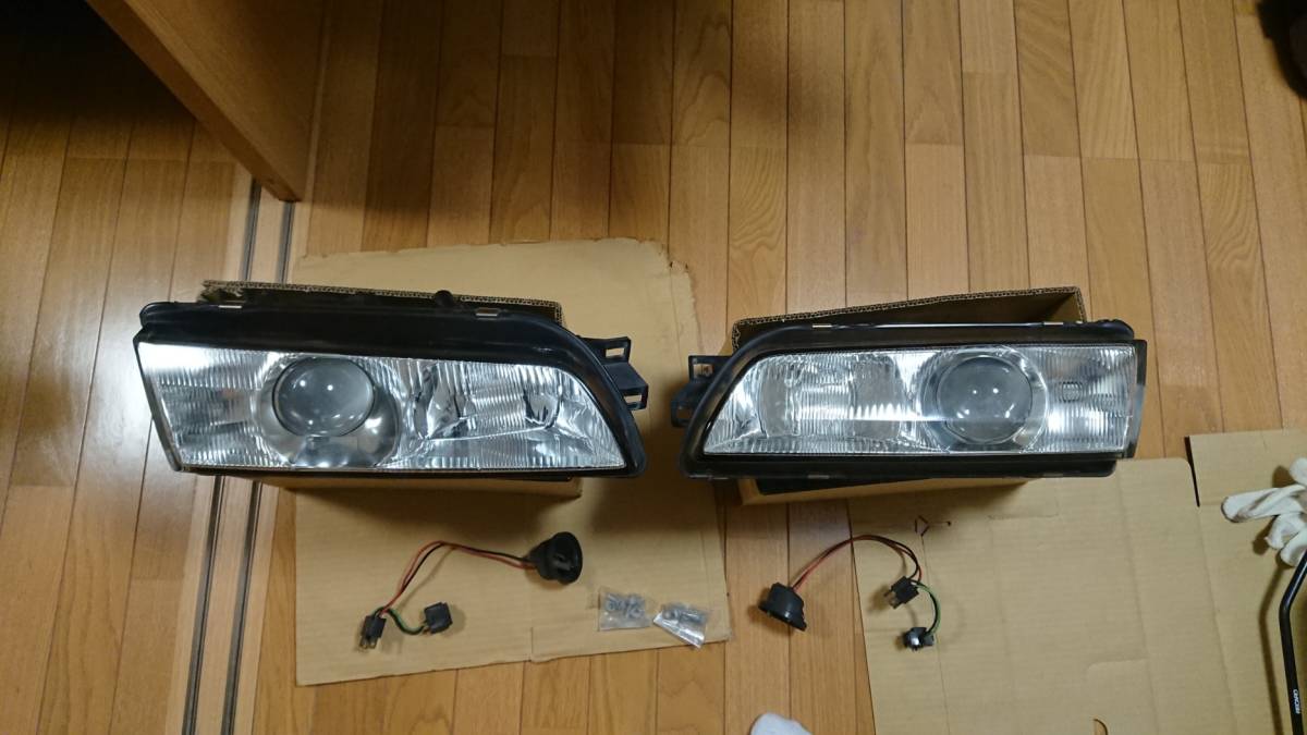 スカイライン R32 ヘッドライト BNR32 GT-R LED FR32 ブラック 純正 