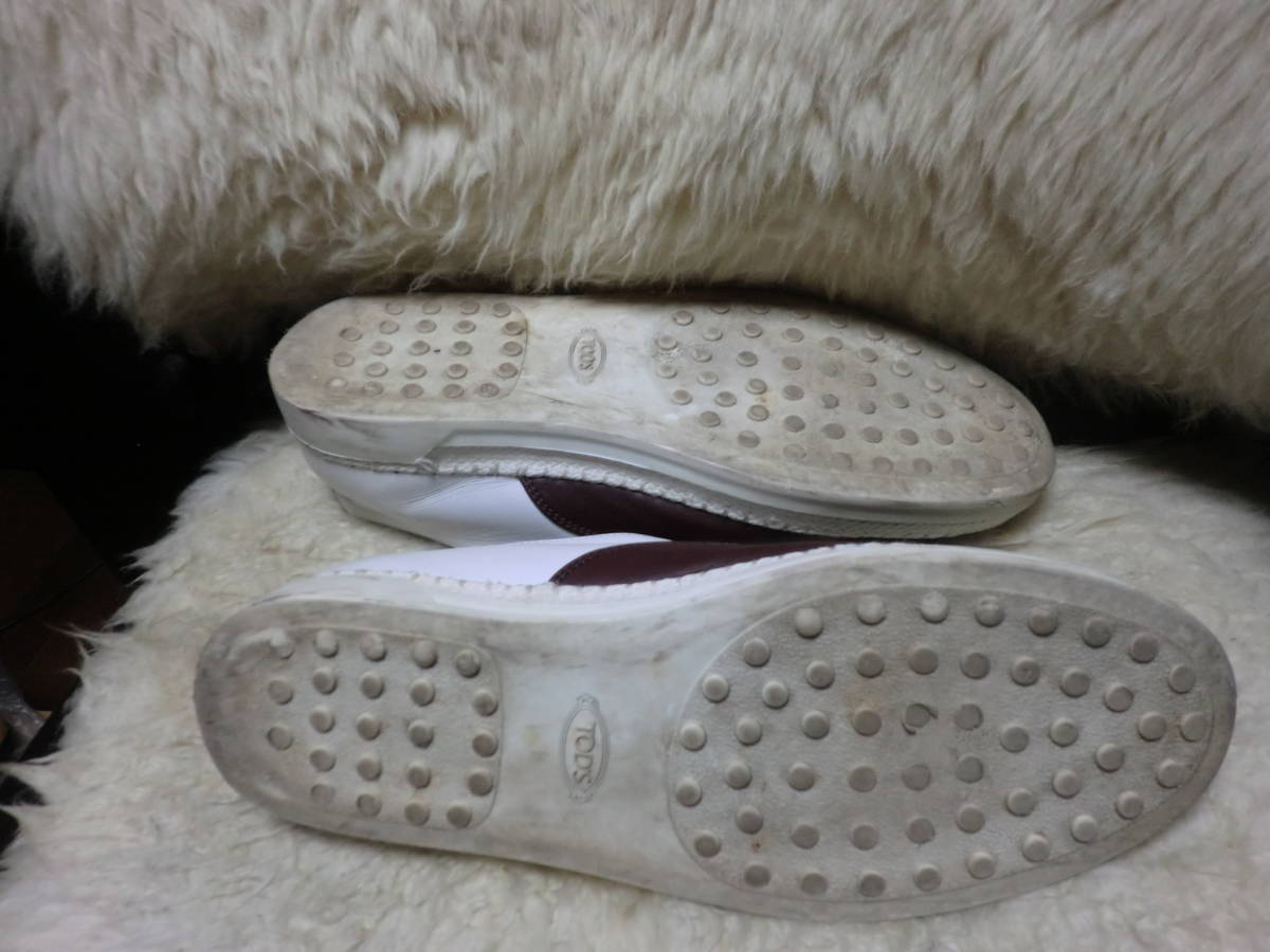 TOD'S デッキシューズ 27cm 紺×白×ボルドー イタリア製 Shoes Fashion