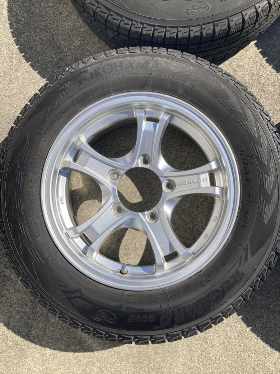 (ジムニーJB23)タイヤホイール175/80R16☆ホイールKEELERスタッドレスは溝はある方ですがオマケ程度☆YOKOHAMA ice GUARD☆4本セット☆_3