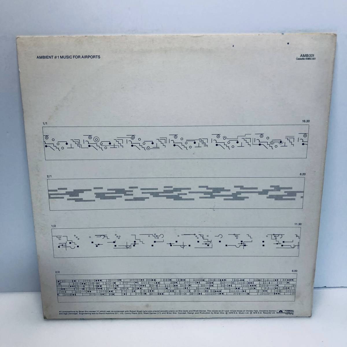 【LP】レコード 再生未確認 ブライアン・イーノ BRIAN ENO AMBIENT 1 MUSIC FOR AIRPORTS / AMB-001-A ※まとめ買い大歓迎！同梱可能です！_2