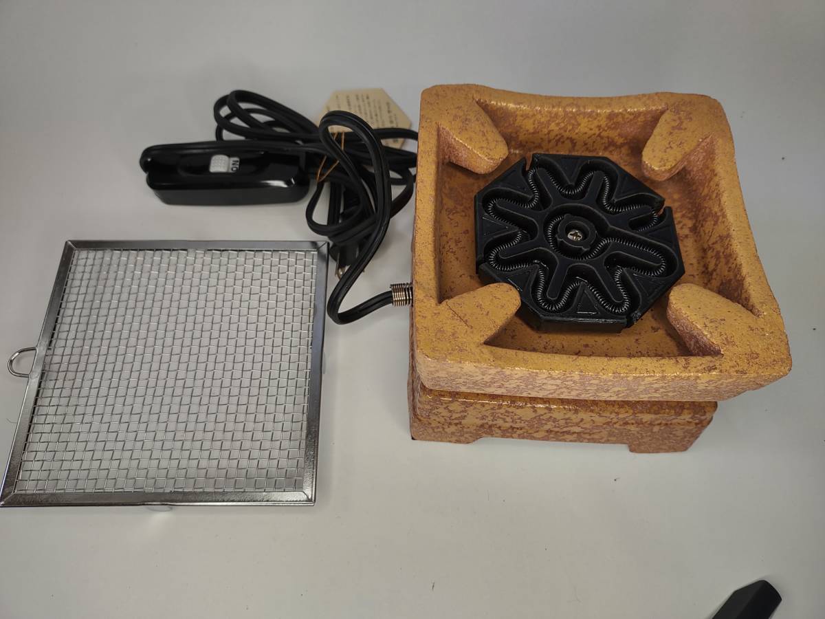 江戸火鉢 伊羅保 野々田商店 未使用品 電熱コンロ 茶道具 茶道具