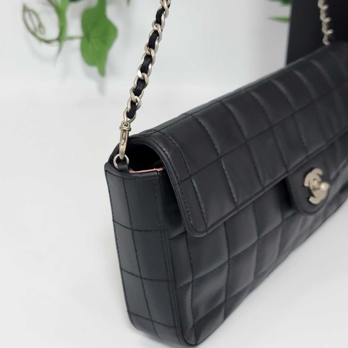 1円【美品】シャネル CHANEL チョコバー チェーン ショルダー バッグ 