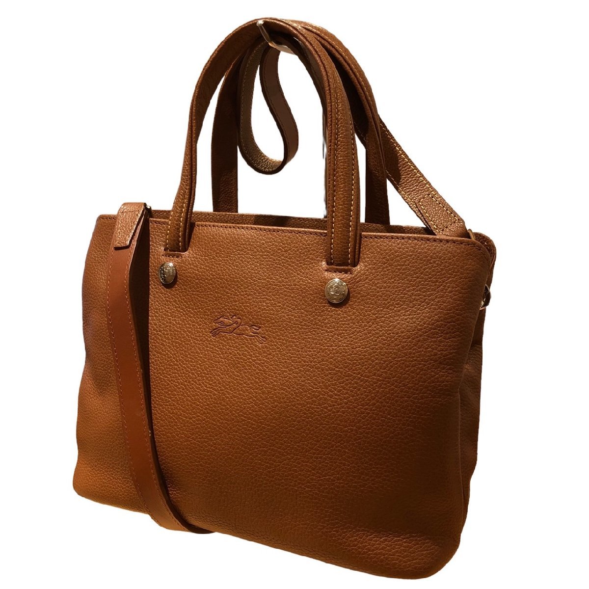 Longchamp ロンシャン 2WAY ショルダー ハンドバッグ レザー ブラウン