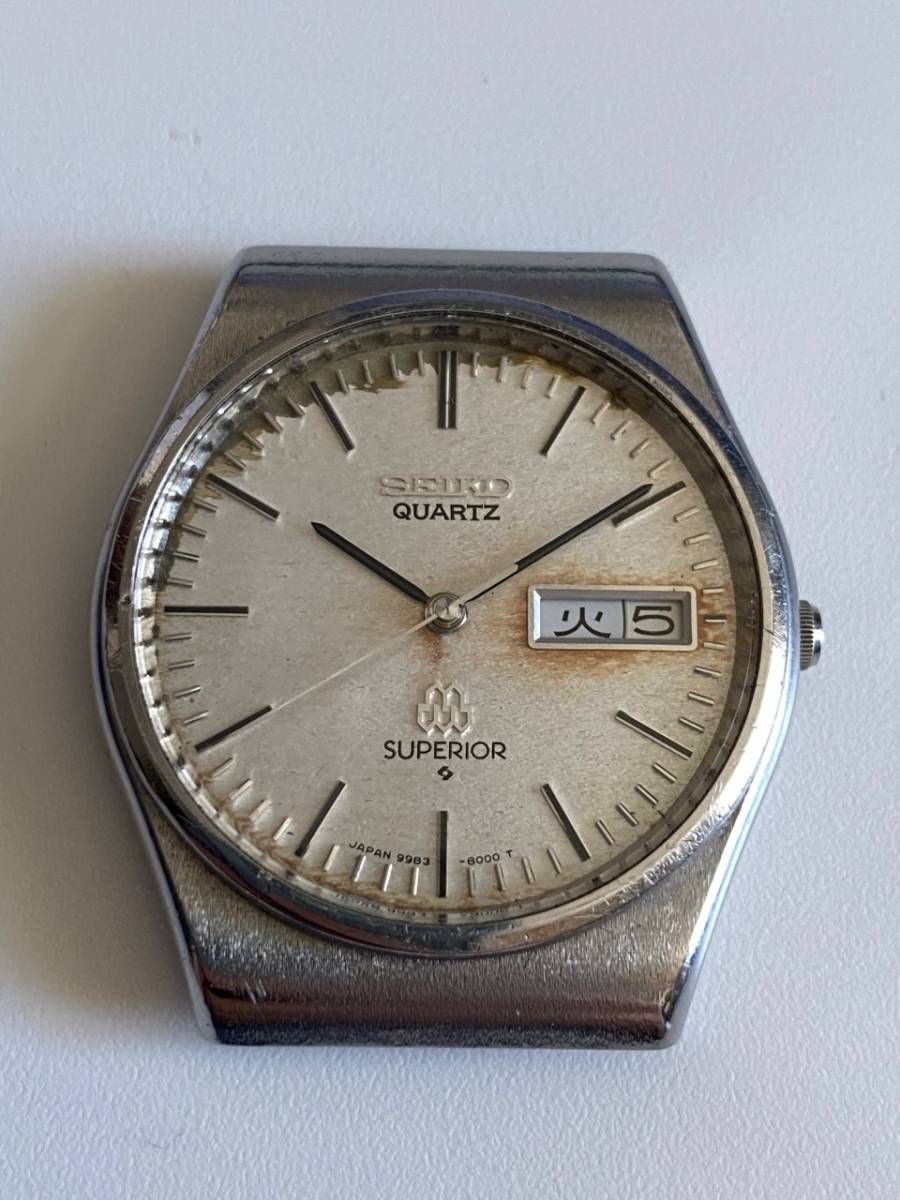 セイコー 9983-8000 スーペリア ツインクオーツ SEIKO SUPERIOR TWIN QUARTZ シルバー文字盤 デイデイト Grand Seiko