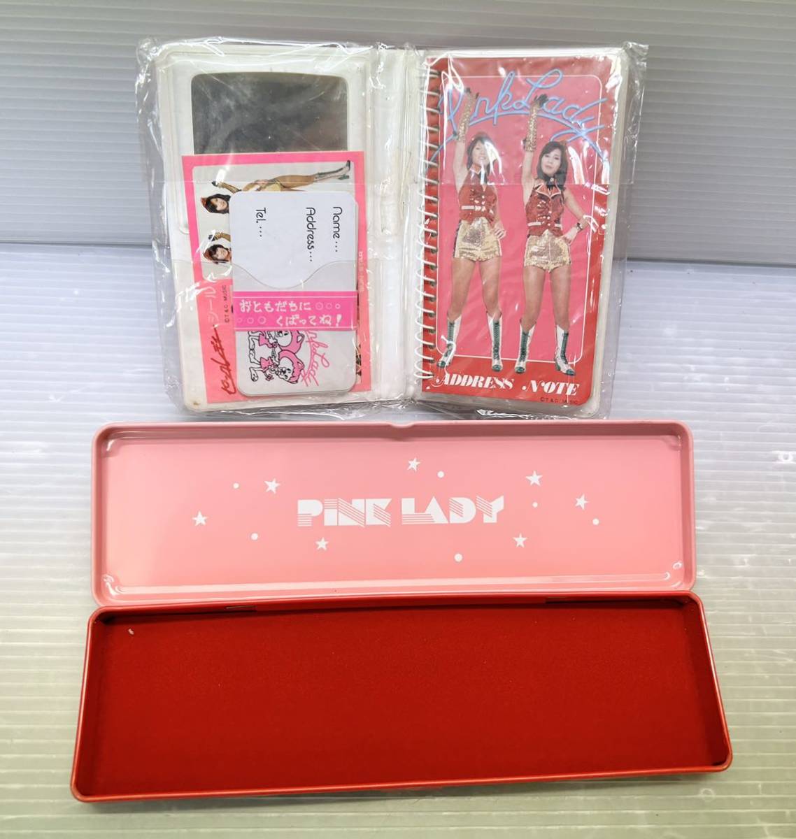 当時物 PinkLady/ピンクレディ チャオパック&缶ペンケース 手帳/筆箱