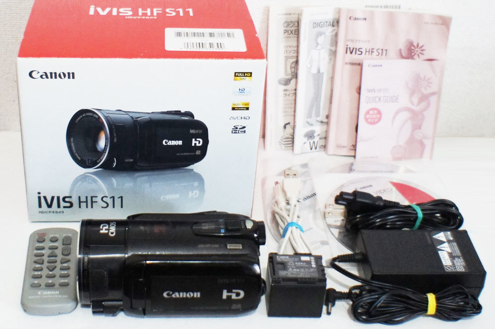 1円～Canon【 iVIS HF S11 】フルハイビジョン 良品 32GB内蔵 最上位