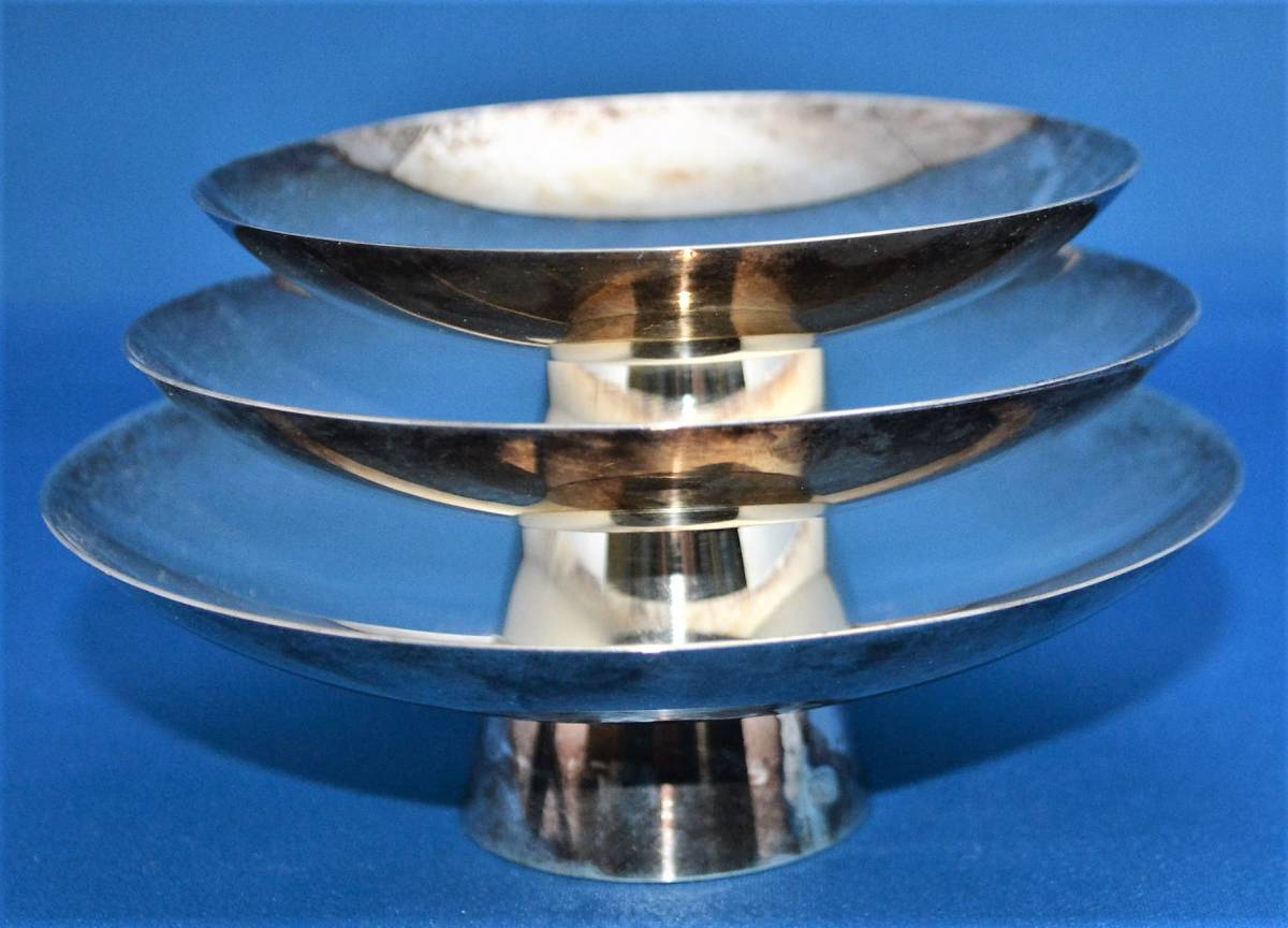 D-150【本物保証】『三段銀杯』銀製、純銀製品 “合 計 392.17g216