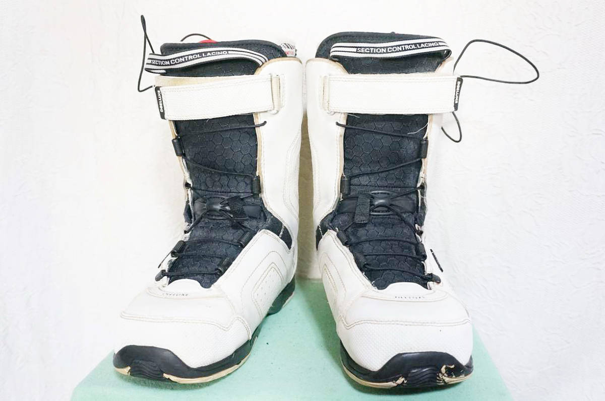 男性用 DEELUXE ディーラックス スノーボードブーツ ALPHA 2.0 アルファ 26.5cm サーモインナーモデル 白*BURTONDC32salomon