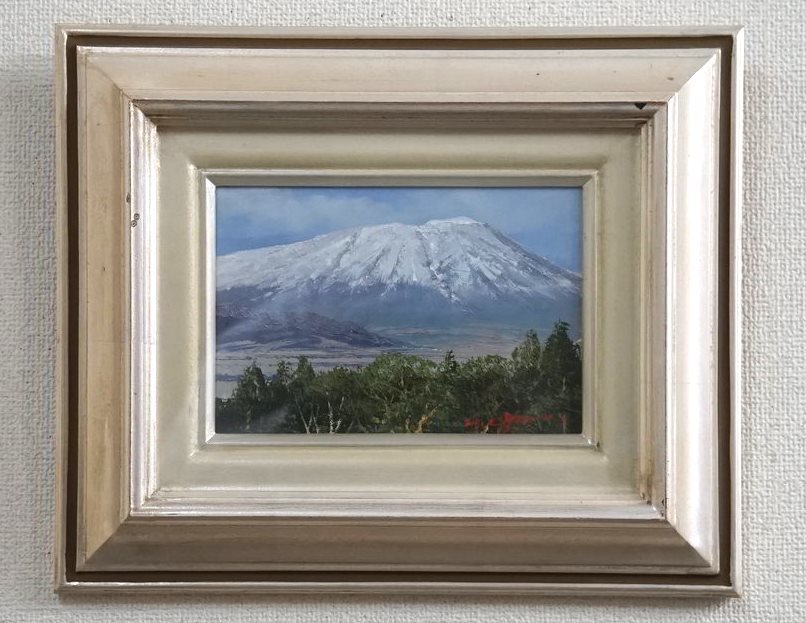 小川久雄 絵画 風景 油彩 油絵 額装 應美会会員 中部一線美術会員
