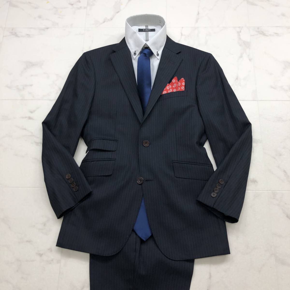 未使用級XL.LL~L!BROOKS BROTHERSセットアップスーツ濃紺ネイビー