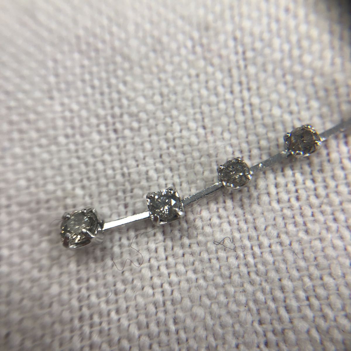 ネックレス ペンダント K18WG 750 ITALY 0.30 刻印あり 18金 ホワイト 