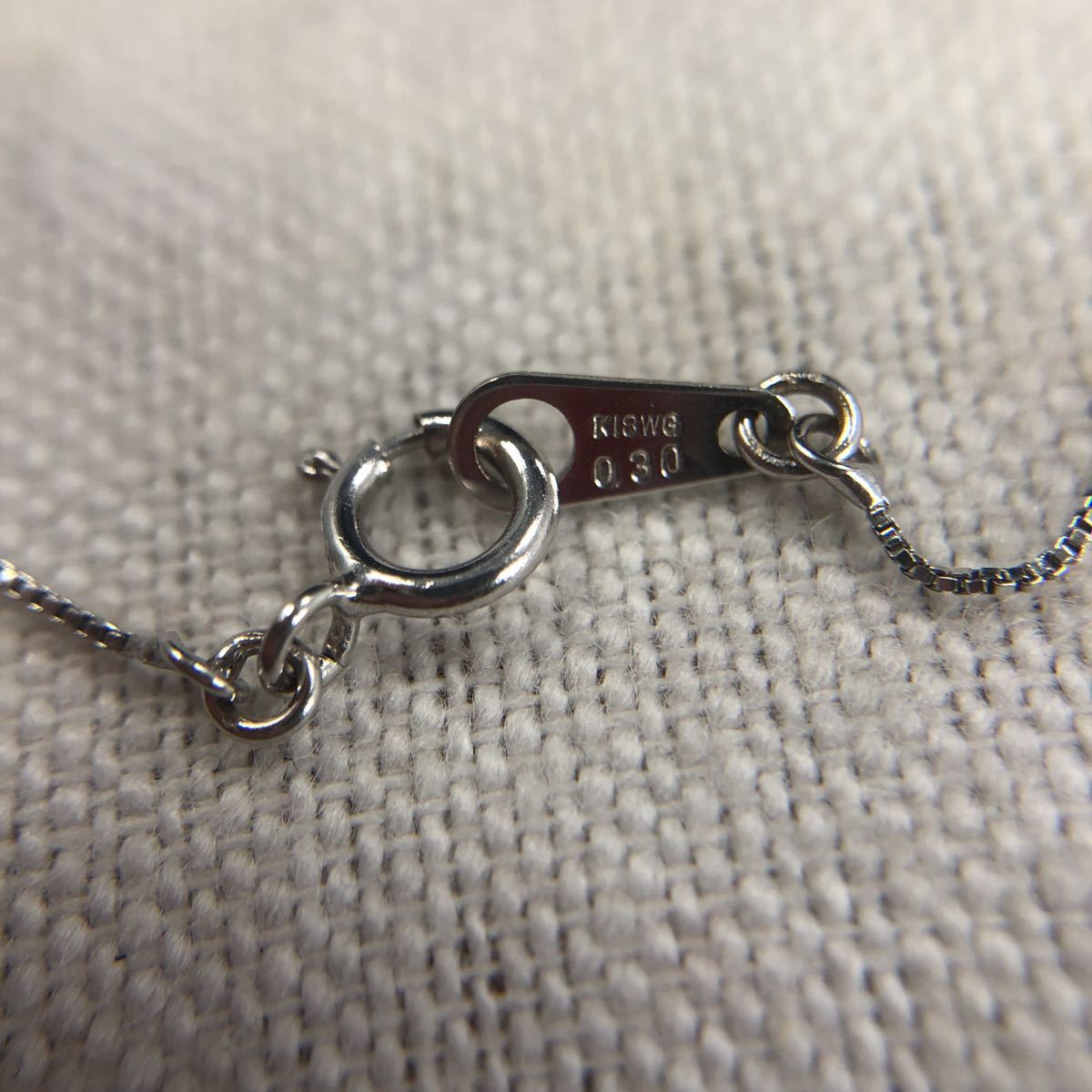ネックレス ペンダント K18WG 750 ITALY 0.30 刻印あり 18金 ホワイト 