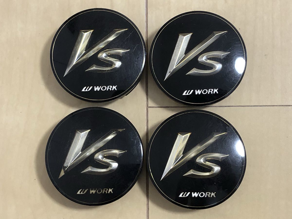 ☆希少☆ WORK ワーク VS XX TX センターキャップ 中古 4個 ブラック 