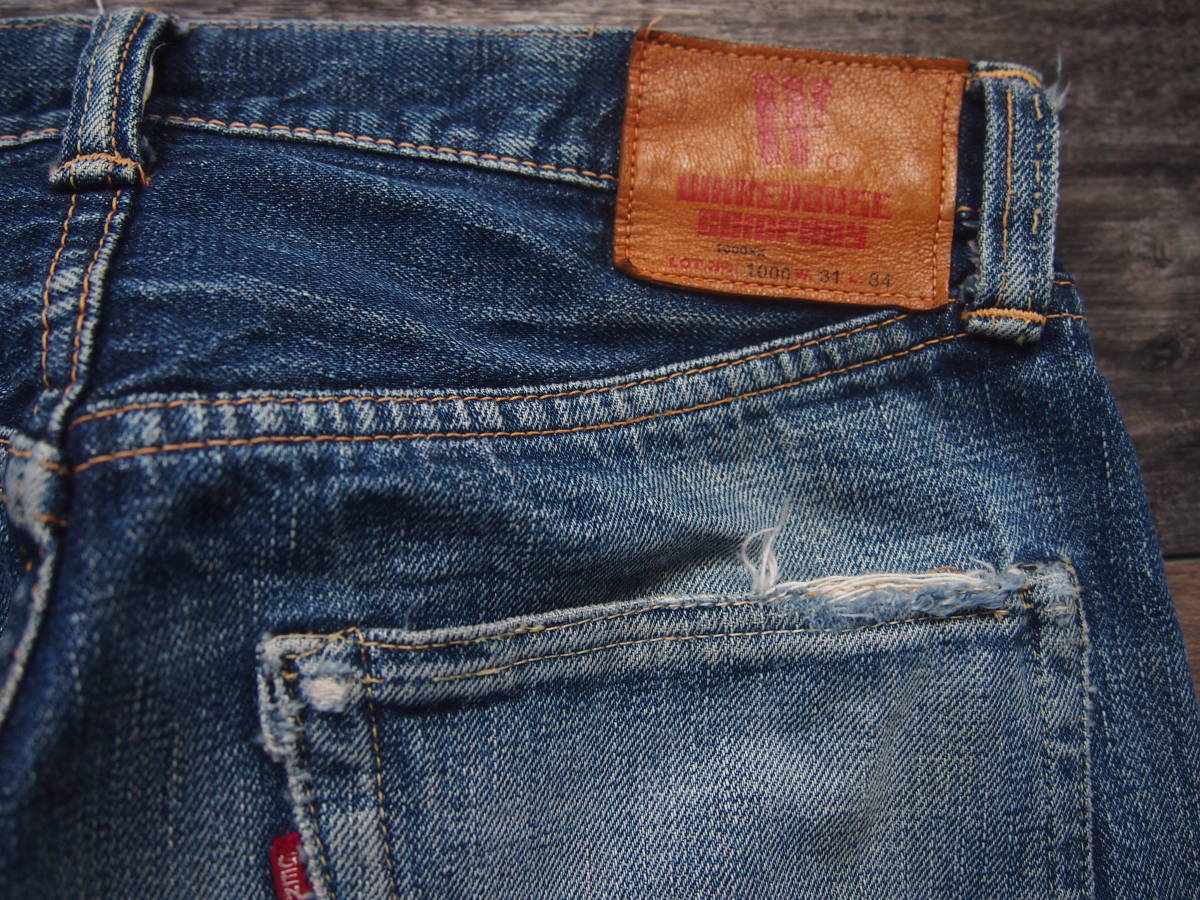 ウエアハウス WAREHOUSE 1000(1000XX) w31 デニムパンツ 色落ち 