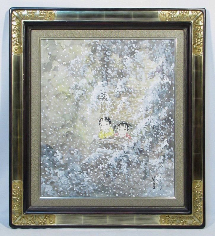 GINZA絵画館】宮本三郎 油絵8号「支度」裸婦・公式鑑定証書付き・逸品