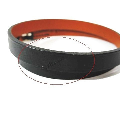 エルメス HERMES レザー ブレスレット ビーアピ ドゥブルトゥール 2連