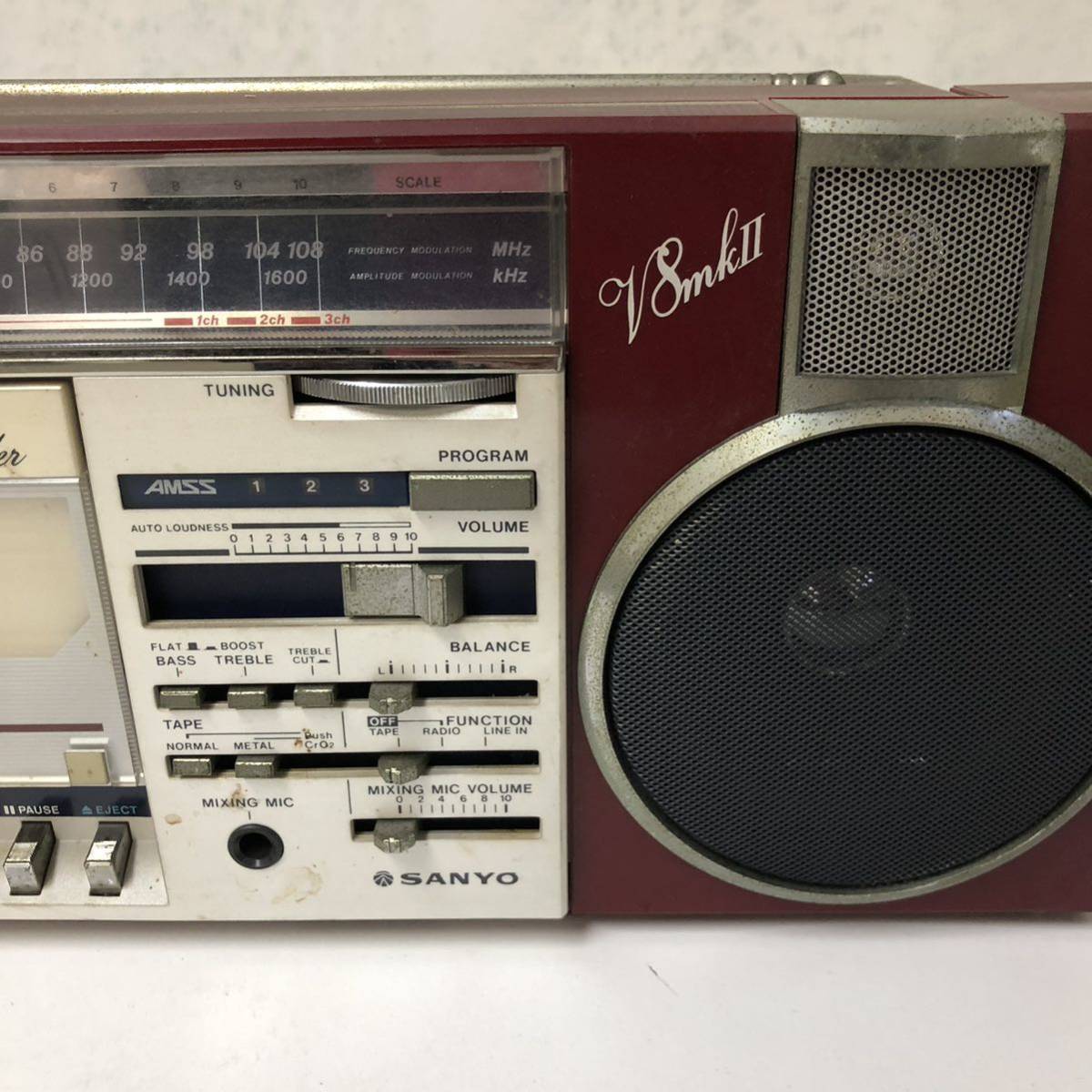 動作品 SANYO サンヨー MR-V8MKⅡ 希少ラジカセ カセットレコーダ i-img1200x800-