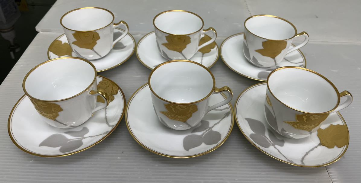 OKURA 大倉陶園 大倉陶園 おおくらとうえん 金彩プレート 散らし小花 6