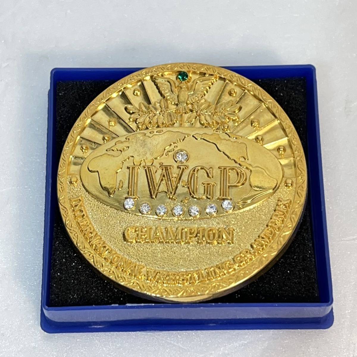 値下げ不可 新日本プロレス 廻っ IWGPチャンピオンベルトバックル