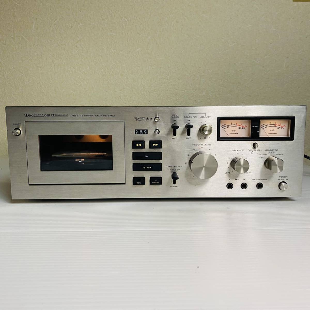 1円スタート！ Technics RS-676U テクニクス カセットデッキ 通電確認