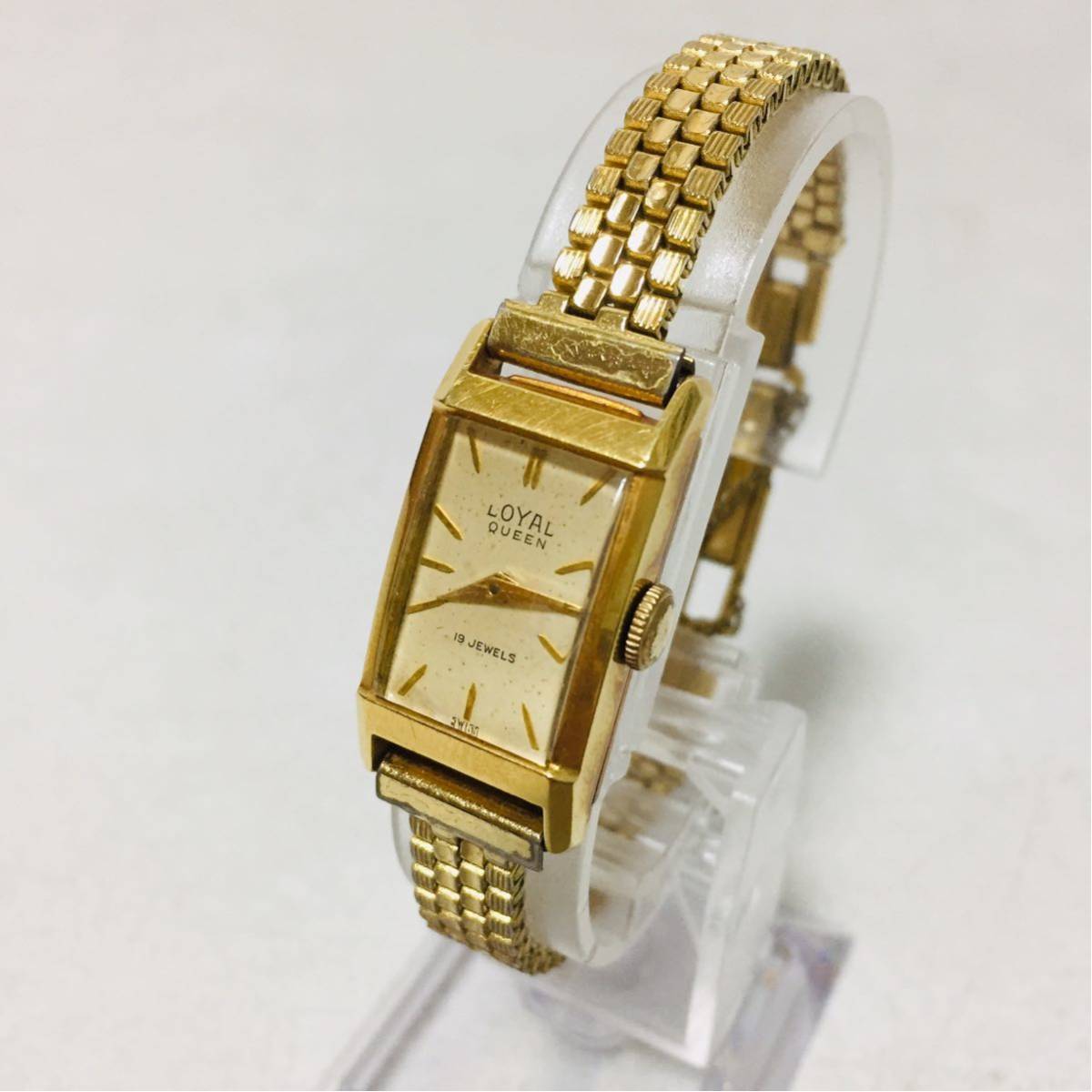 LOYAL QUEEN ロイヤル クイーン 裏蓋刻印 750 18K 0.750 19石 手