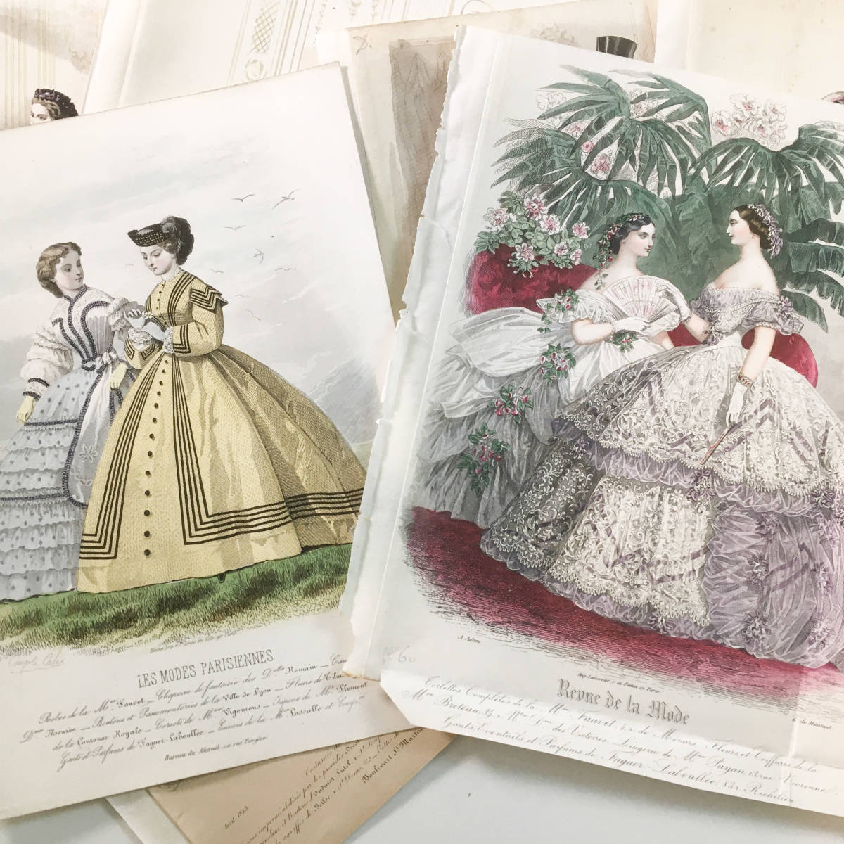 1879年 銅版画◇フランス ファッション誌『ラ・モード・イリュストレ