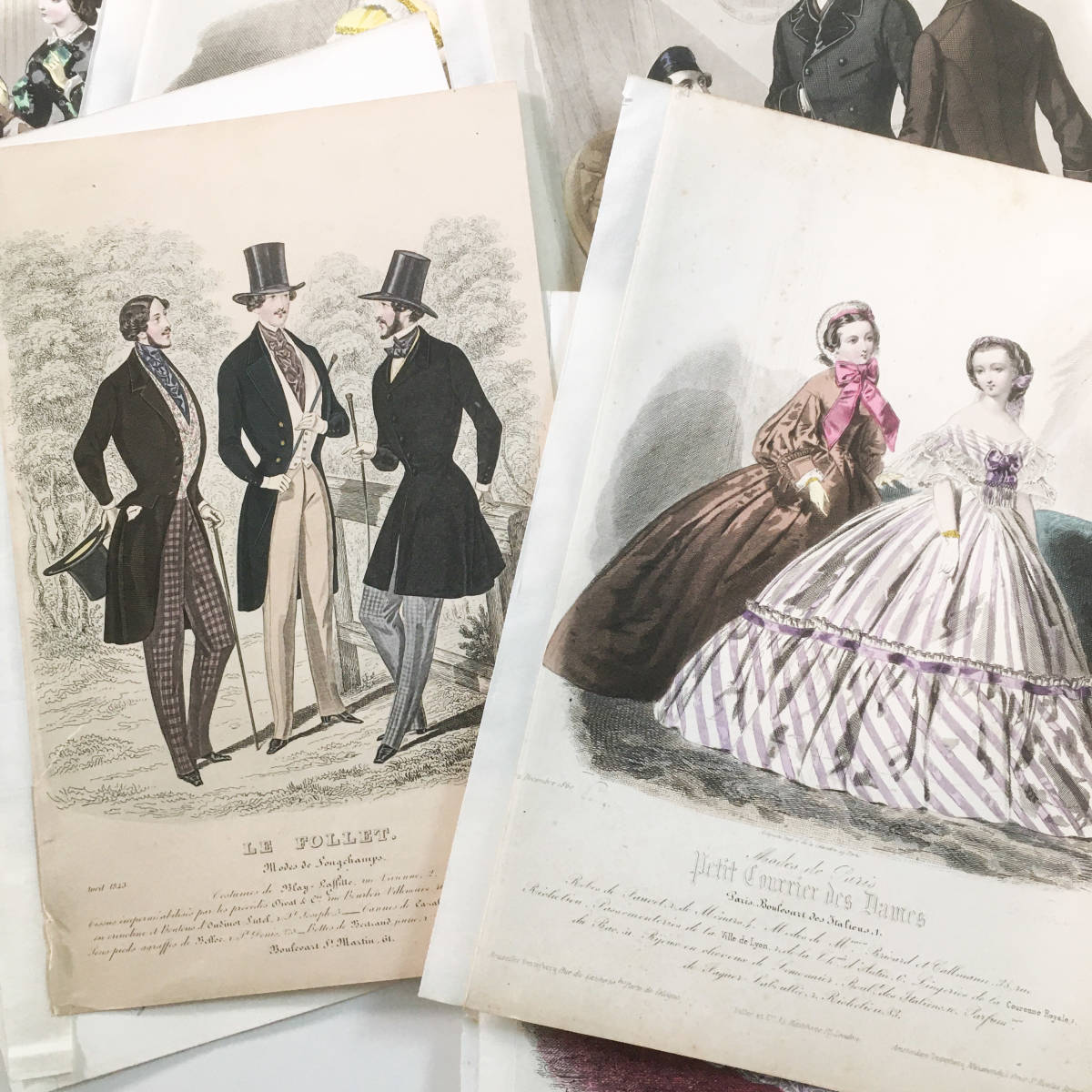 1881年銅版画◇フランス ファッション誌『ラ・モード・イリュストレ