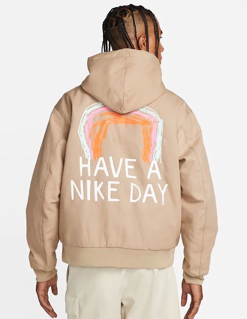 L ナイキ NIKE HAVE A NIKE DAY 中綿 バックプリント キャンバス 