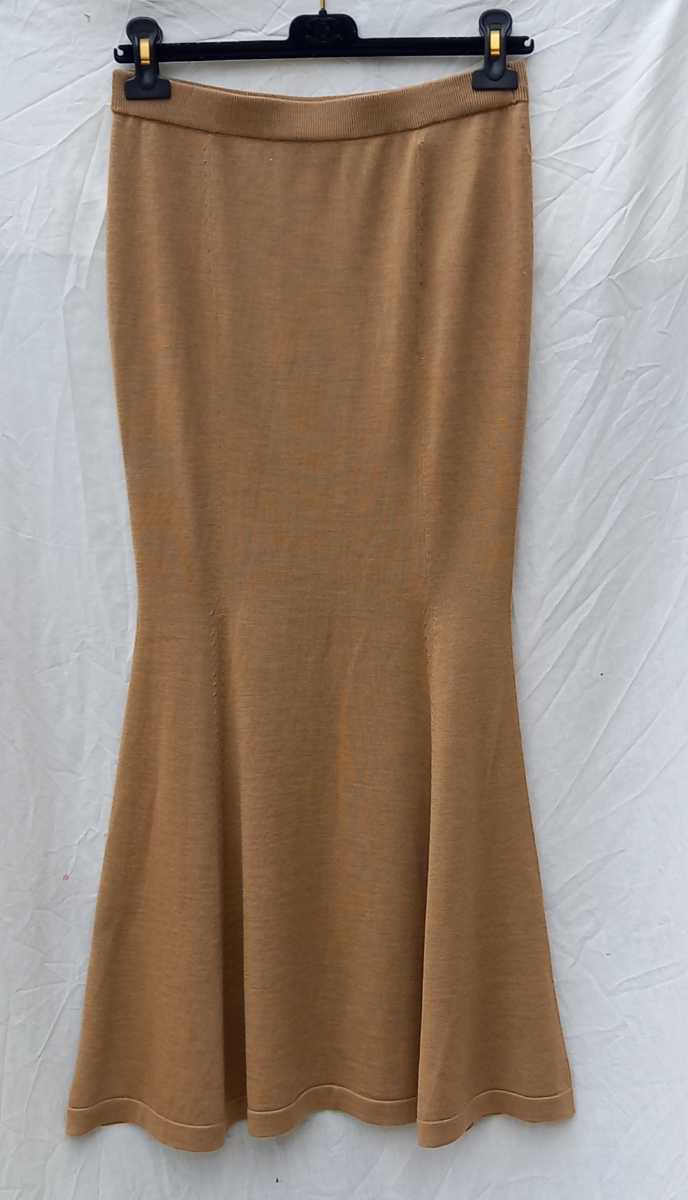 サードマガジン　メルローズ　タグ付き新品　マーメイドロングスカート　薄手ニット　裏地なし