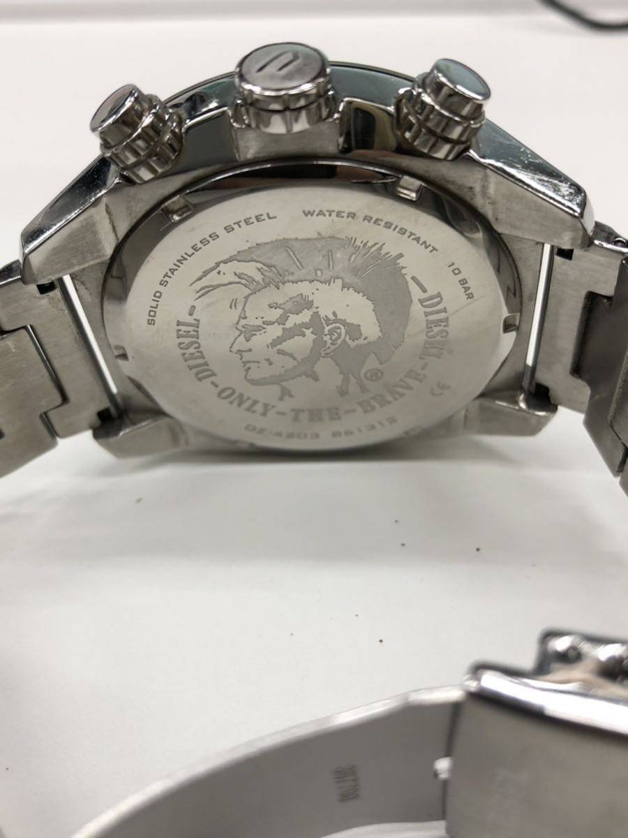 B2/【稼働品】DIESEL DZ-4203 クォーツ クロノグラフ メンズ腕時計 