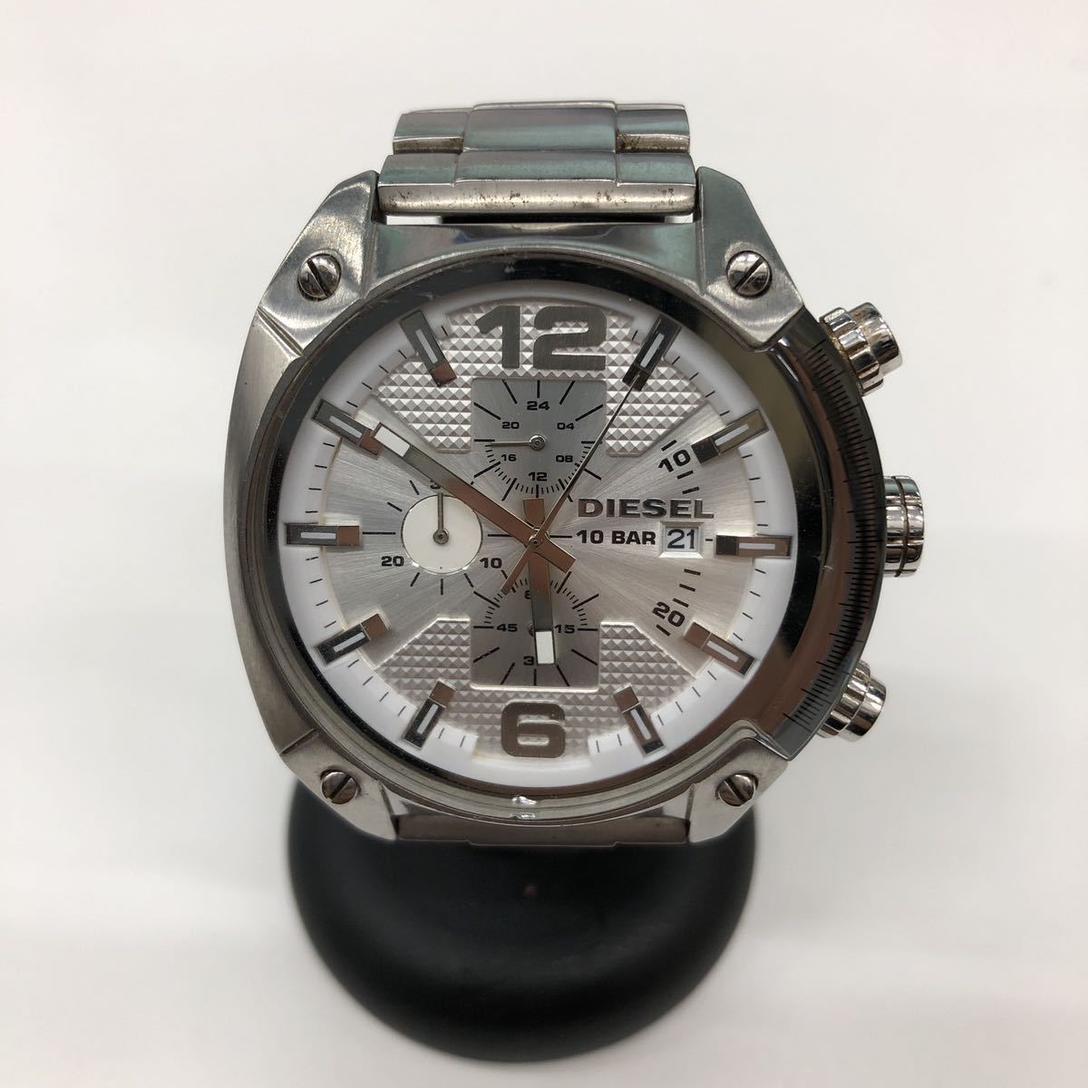 B2/【稼働品】DIESEL DZ-4203 クォーツ クロノグラフ メンズ腕時計 