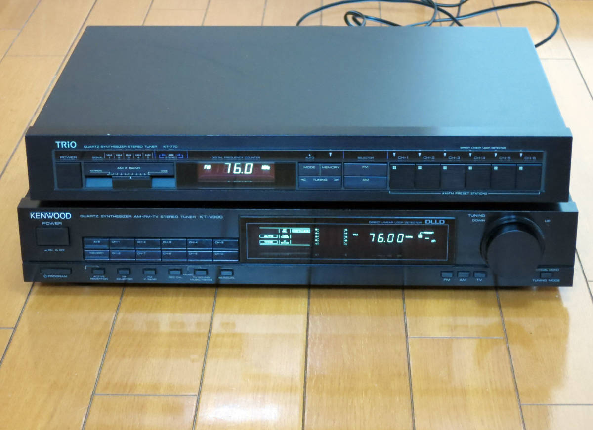TRIO KENWOOD KT-770 KT-V990 QUARTZ SYNTHESIZER STEREO TUNER