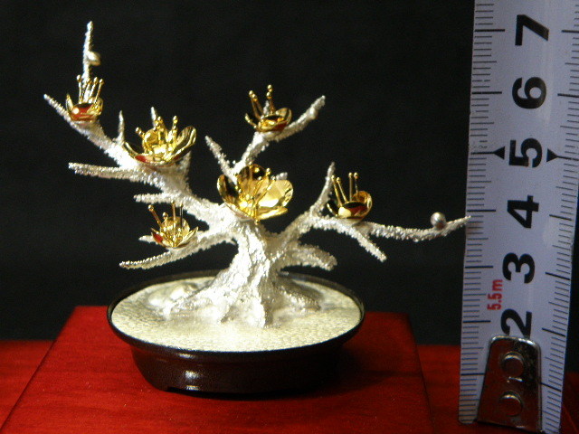 光則作　純銀製　松竹梅 28 大淵光則 光則作 純銀製 松竹梅 置物 / SILVER シルバー 工芸 金工