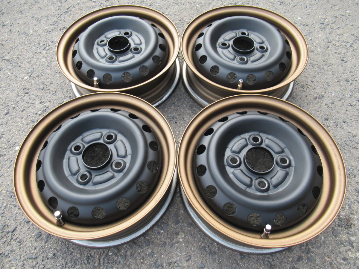 超激得，新品 ホンダ純正 スチールホイール 鉄チン 12インチ 艶消し ブラックXブロンズリム 3.5J+40 100 4H 56&phi; アクティ バモス ホビオ等に(純正品)｜売買されたオークション情報、yahooの商品情報をアーカ 4穴