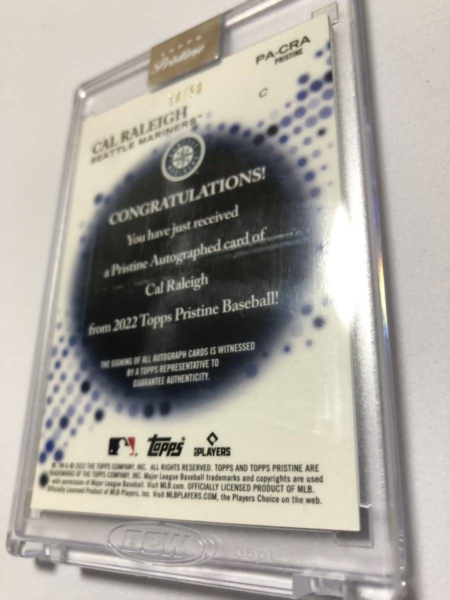 2022 Topps Pristine Cal Raleigh 直筆サイン入りカード /50 シアトル 