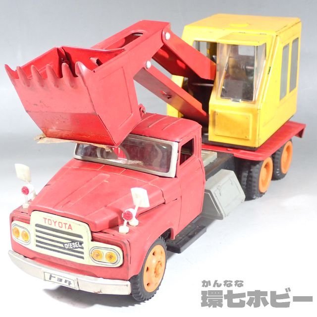 0RC11◇当時物 トヨタ ディーゼル ショベルカー 日本製 ブリキ 現状 