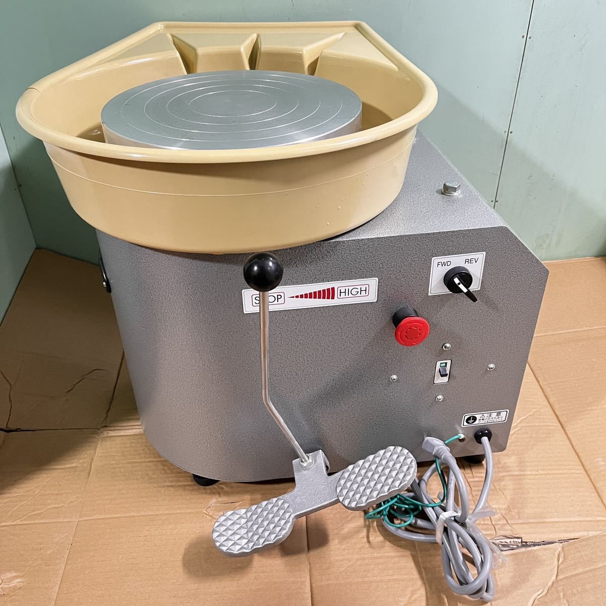 SHIMPO/シンポ 電動 陶芸ろくろ RK-3D形 ペダルレバー式 静音/陶芸/粘土/陶土/轆轤/工芸/図工/電動ろくろ 動作確認済_3