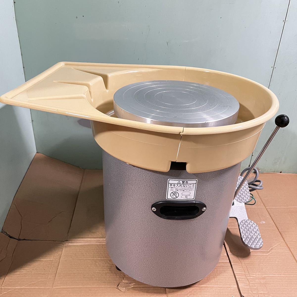 SHIMPO/シンポ 電動 陶芸ろくろ RK-3D形 ペダルレバー式 静音/陶芸/粘土/陶土/轆轤/工芸/図工/電動ろくろ 動作確認済_5
