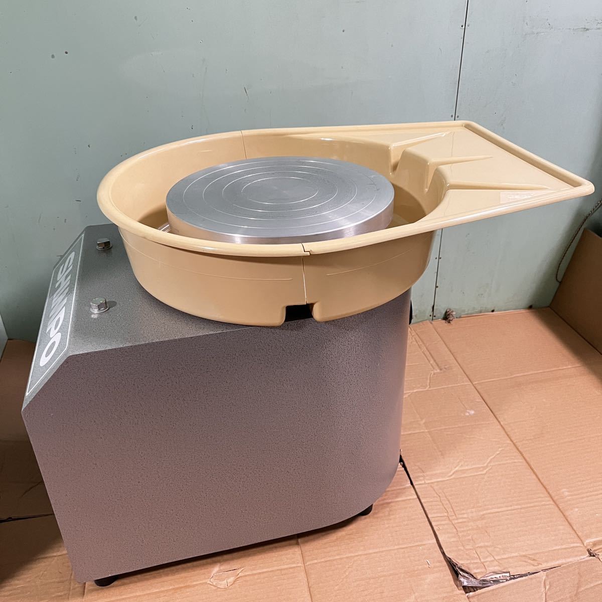 SHIMPO/シンポ 電動 陶芸ろくろ RK-3D形 ペダルレバー式 静音/陶芸/粘土/陶土/轆轤/工芸/図工/電動ろくろ 動作確認済_6