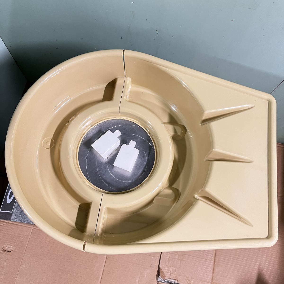 SHIMPO/シンポ 電動 陶芸ろくろ RK-3D形 ペダルレバー式 静音/陶芸/粘土/陶土/轆轤/工芸/図工/電動ろくろ 動作確認済_8