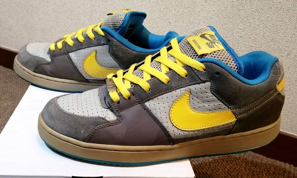 即決ナイキSB限定ズームチームエディションサンツ黄ブルー水色グレーローラースケートボード白黒青NIKEイエロー灰ホワイトブラックスケボー