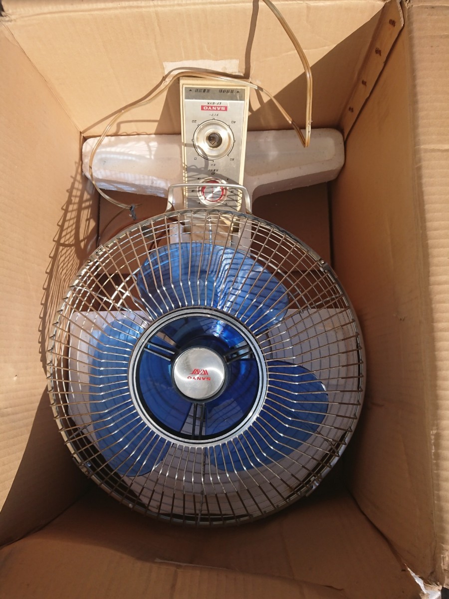 昭和レトロ 扇風機 SANYO サンヨー扇風機 EF-6YK 3枚羽根 外箱、ご使用