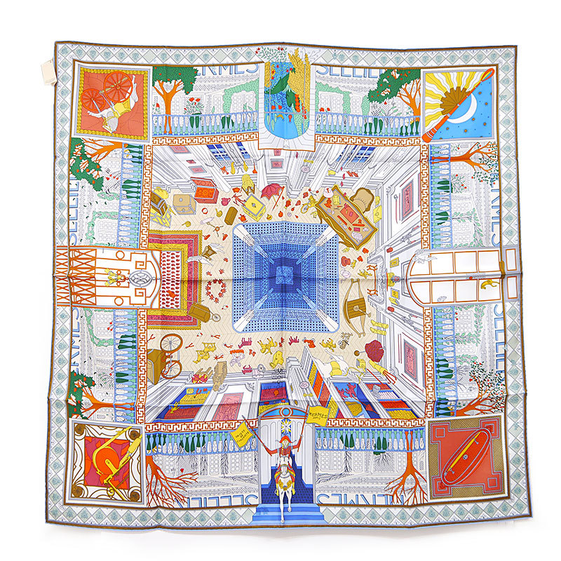 エルメス HERMES カレ90 「OBJETS DE CURIOSITE（オブジェ・ドゥ