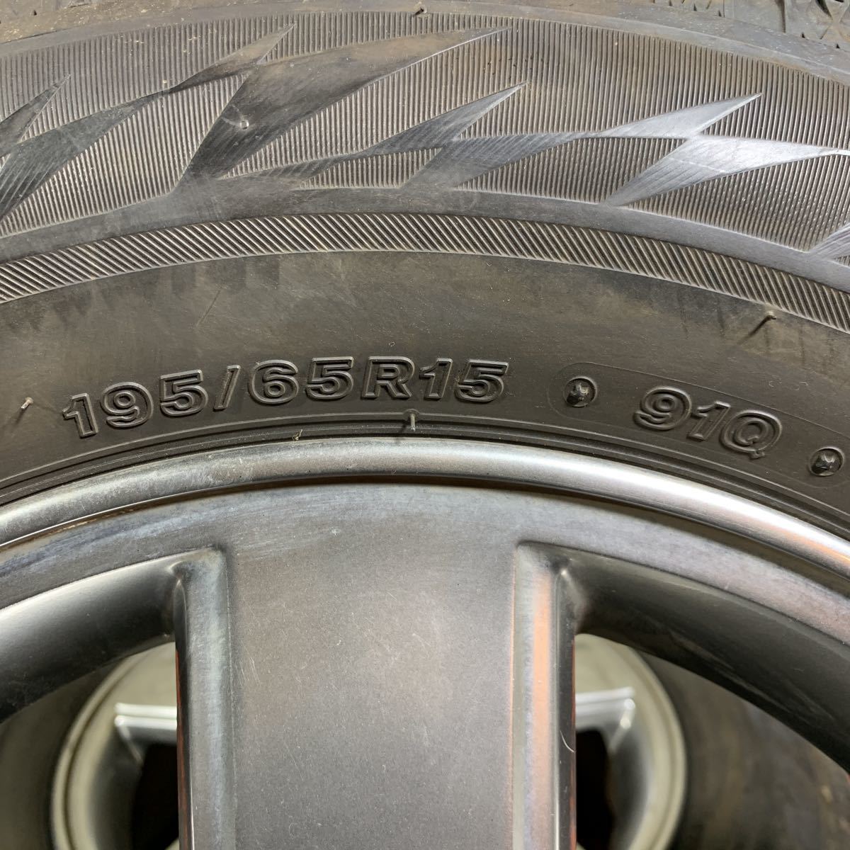 TOYOTA トヨタ純正 15インチ アルミホイール 4本セット ブリヂストン スタッドレスタイヤ BLIZZAK 195/65R15 ノア ヴォクシー チェイサー 15インチ 純正 トヨタ 前期 +45 4穴の通販