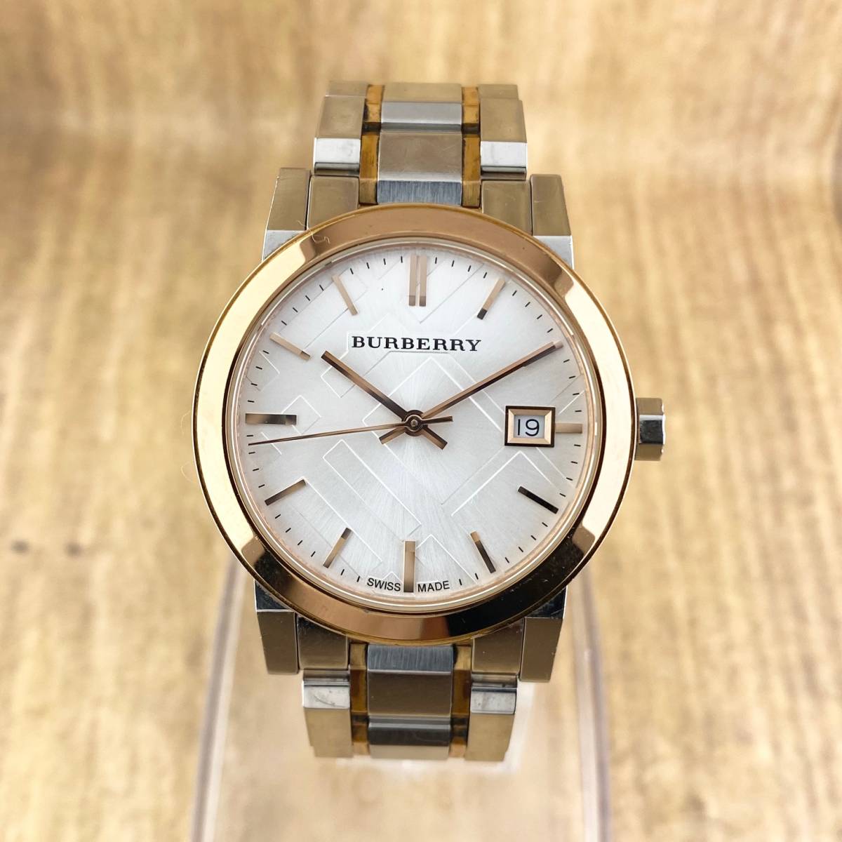 1円〜】BURBERRY バーバリー 腕時計 メンズ BU9105 ホワイト文字盤