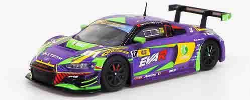 POP RACE PR64-R8LMS-20MGT28 アウディ R8 LMS エヴァ RT 初号機 TSRT R8 Macau GT Cup 2020（綾波レイ RQ フィギュア付） ※1/64スケール