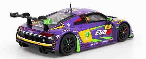 POP RACE PR64-R8LMS-20MGT28 アウディ R8 LMS エヴァ RT 初号機 TSRT R8 Macau GT Cup 2020（綾波レイ RQ フィギュア付） ※1/64スケール
