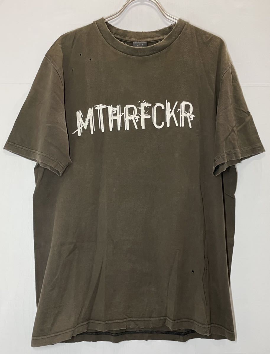 ナンバーナイン numbernine 06ss エミリー期 motherfuker Tシャツ サイズ3 チャコール 20025