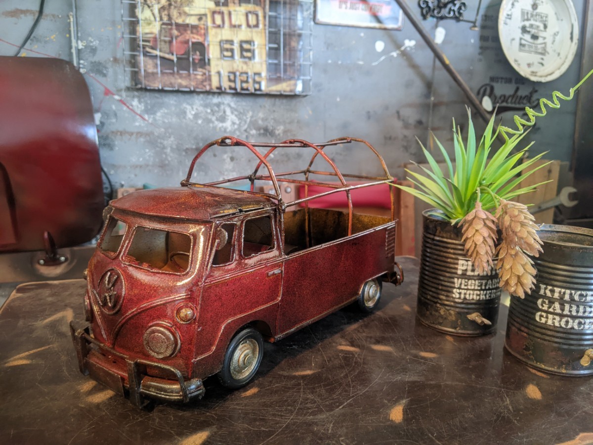 おんぼろ！ ワーゲンバス ピックアップ 卓上型 マルチホルダー リモコン スマホ メガネ ガレージライフ インテリア アメリカン