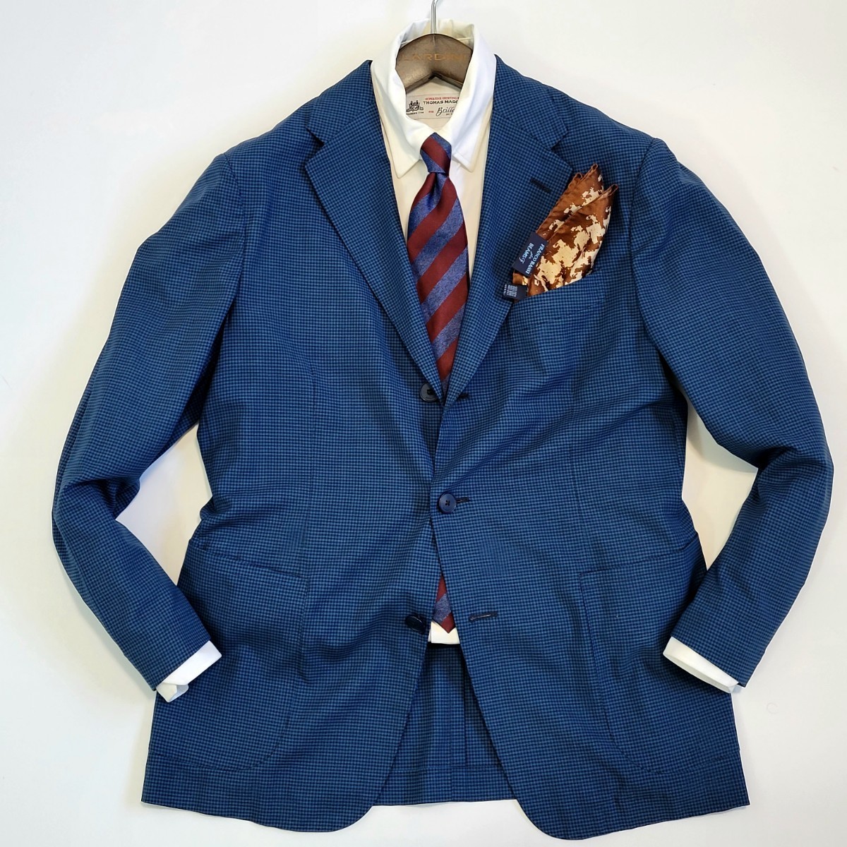 【美品】超高級イタリア製 ボリオリ 春夏 軽量 ネイビー 50 LL boglioli テーラードジャケット BEAMSF ビームスエフ スーツネクタイ革靴に